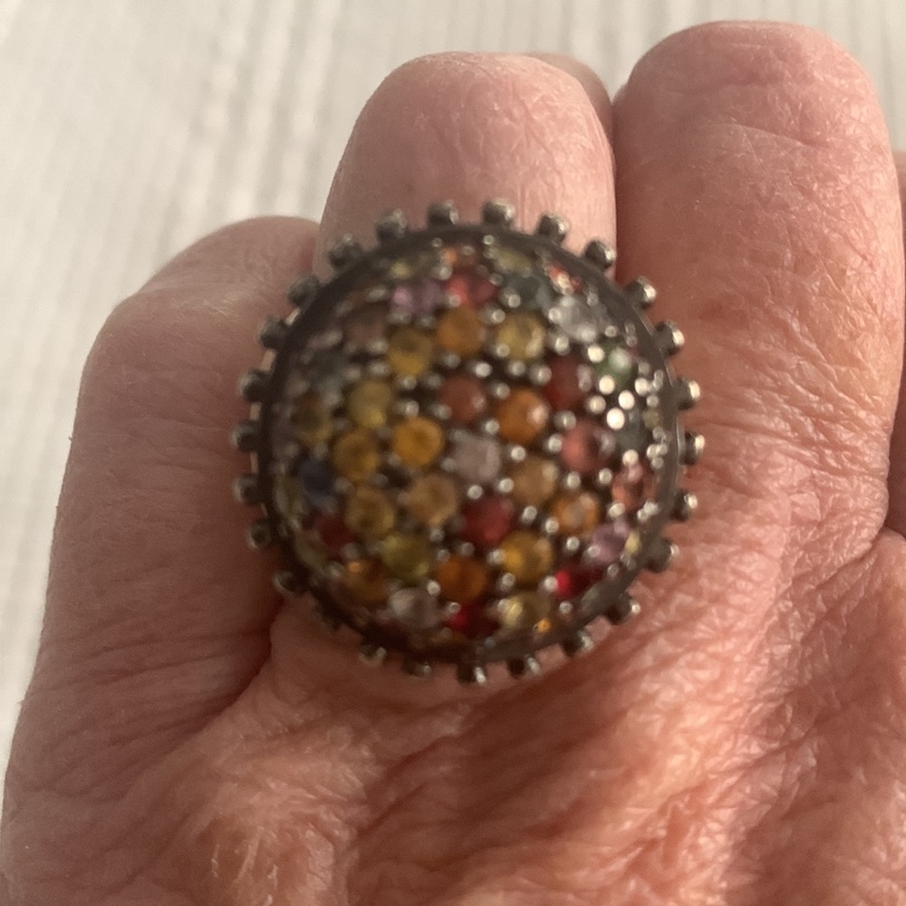 MCL Design Sterling and Enamel Sapphire Ring from Neiman Marcus.